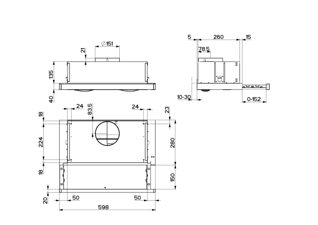 Systemair SL-3 white 60 cm