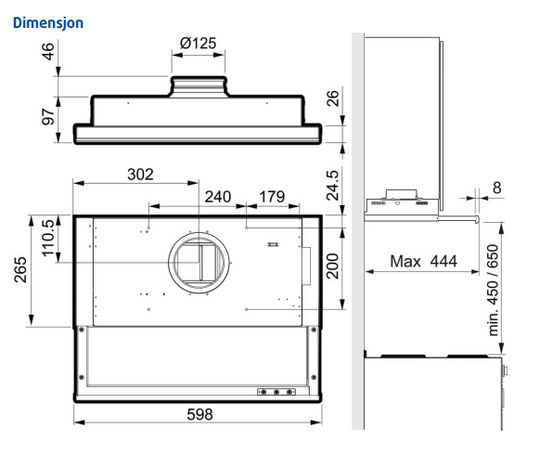 Systemair Slimline 394-10/B Hvit