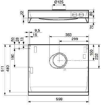 Systemair 251-14 hvit 60 cm