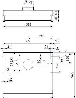 Systemair MONOLIT-AC 60 cm, hvit